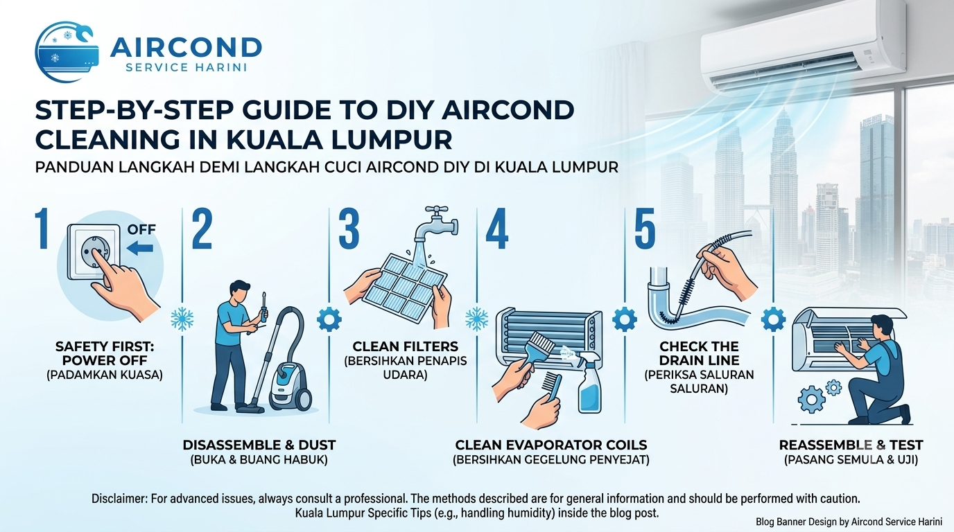 Step-by-Step Guide to DIY Aircond Cleaning in Kuala Lumpur