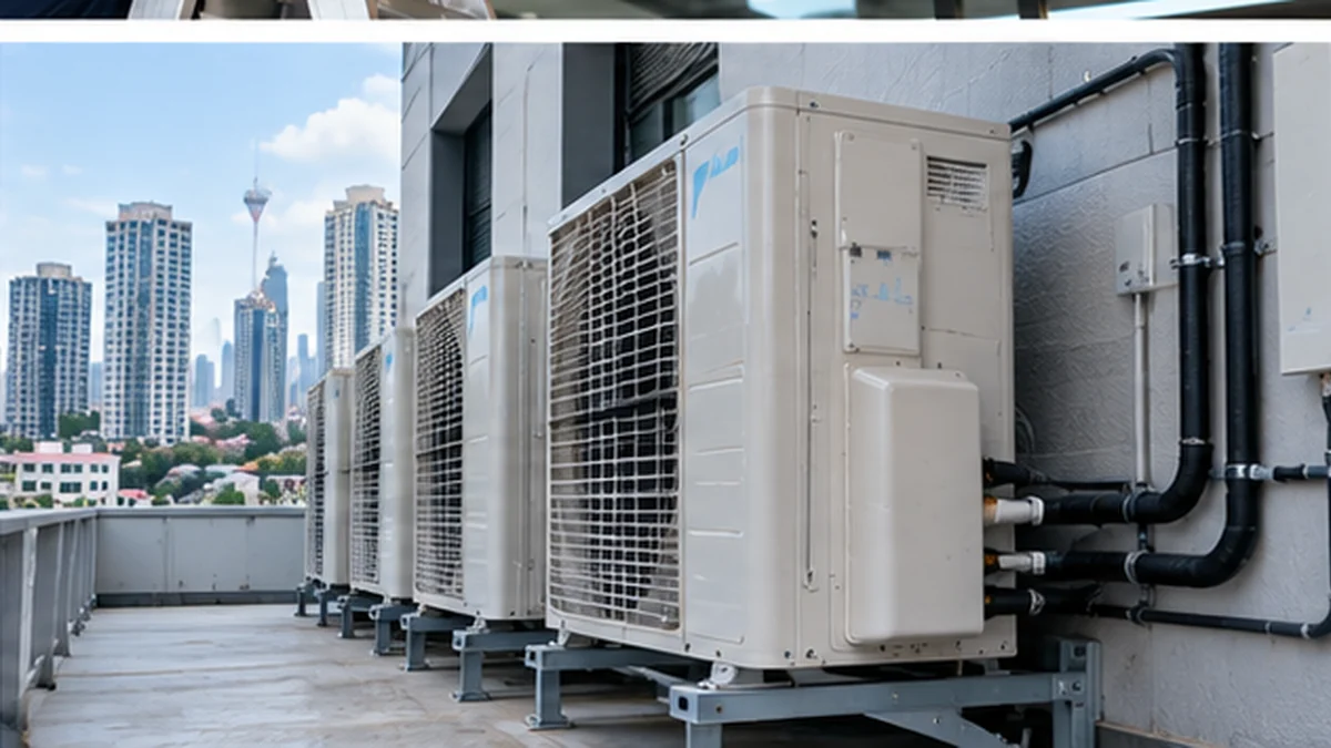 Outdoor-unit placement and future service access are part of commercial installation planning