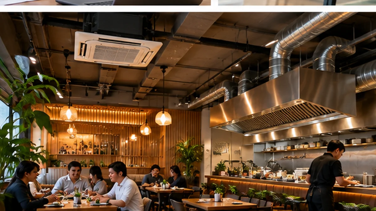 Restaurant cooling should be coordinated with occupancy, kitchen heat and ventilation